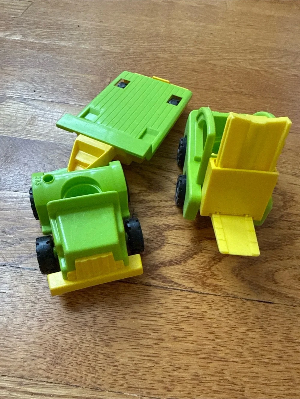 Fisher-Price Green and Yellow Construction Toy Vehicle Trio